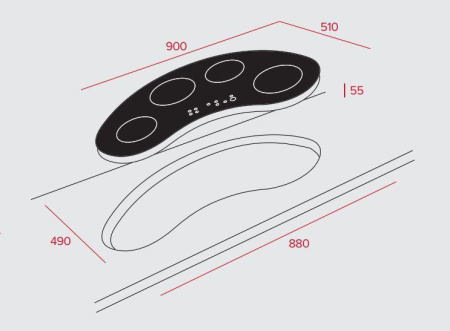 Варочная поверхность Teka VR 90 4G AI AL TR