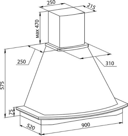 Кухонная вытяжка Vialona Cappe Диана 60
