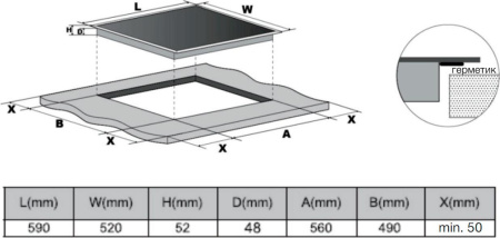 Варочная поверхность Hyundai HHE 6450 WG