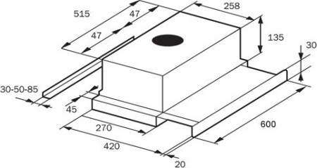 Кухонная вытяжка Delonghi KC-IN 60