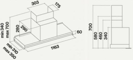 Кухонная вытяжка Falmec Virgola Black 120