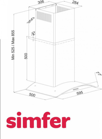 Кухонная вытяжка Simfer 8638SM