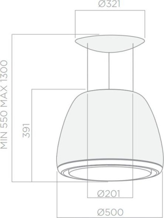 Кухонная вытяжка Elica Edith Classic /F/50