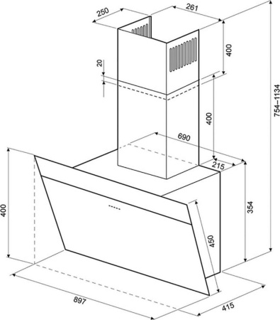 Кухонная вытяжка Krona Kristen S 900
