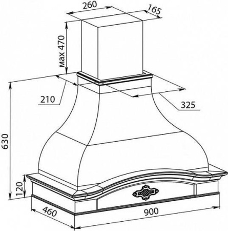 Кухонная вытяжка Vialona Cappe Эрика ППУ inca 900 60