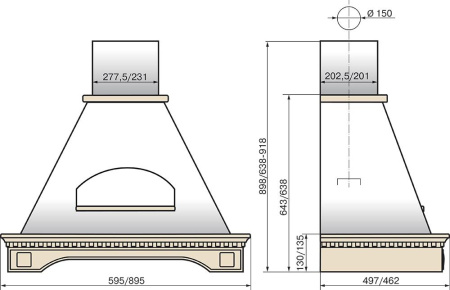 Кухонная вытяжка Elikor Бельведер ФЛОРЕАЛЕ 90
