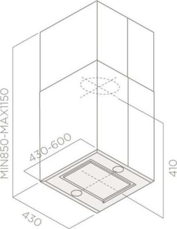 Кухонная вытяжка Elica Kuadra Island IX/A/43