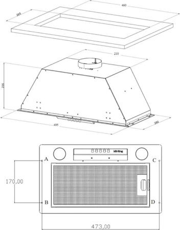 Кухонная вытяжка Korting KHI 6631 RB