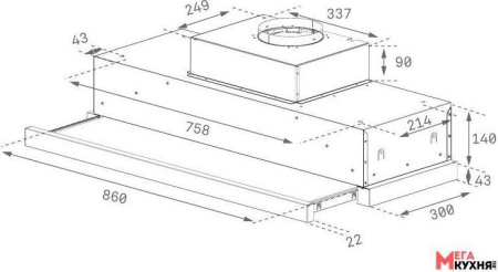 Кухонная вытяжка Teka CNL 9610