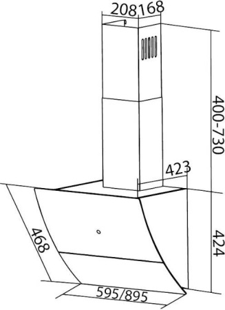 Кухонная вытяжка Dach Fusion 60