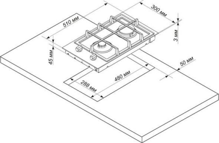 Варочная поверхность Electronicsdeluxe TG2 400215F
