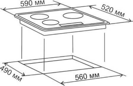 Варочная поверхность De Luxe 605304.00 эви-001