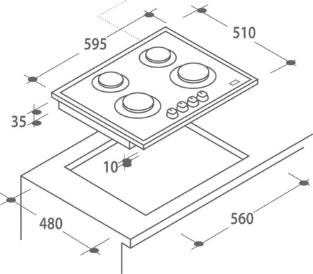 Варочная поверхность Candy CFX 64