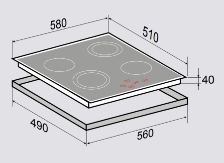 Варочная поверхность Zigmund & Shtain CNS 026.60 BX