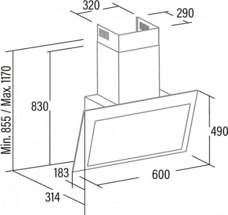 Кухонная вытяжка Cata Thalassa 600XGBK