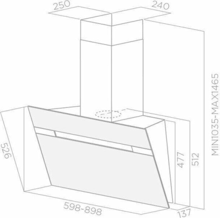 Кухонная вытяжка Elica Stripe WH/A/90