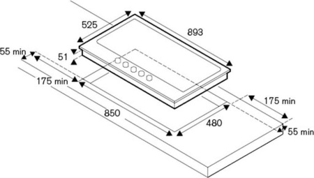 Варочная поверхность Bertazzoni P905LMODGNE