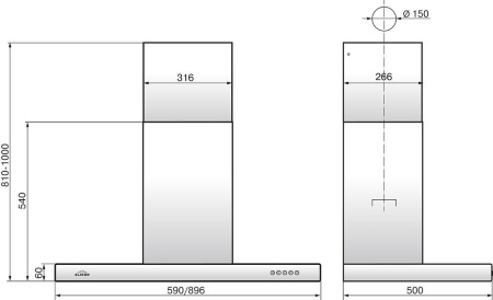 Кухонная вытяжка Elikor Опал 90