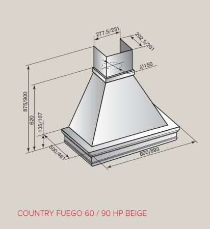 Кухонная вытяжка Teka Fuego 60 HP