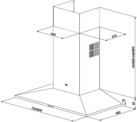 Кухонная вытяжка Teka Tikal DSS 985