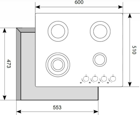 Варочная поверхность Akpo PGA 604 RGC-T