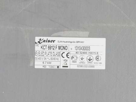 Варочная поверхность Kaiser KCT 6912F