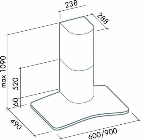 Кухонная вытяжка Falmec Astra Isola 60