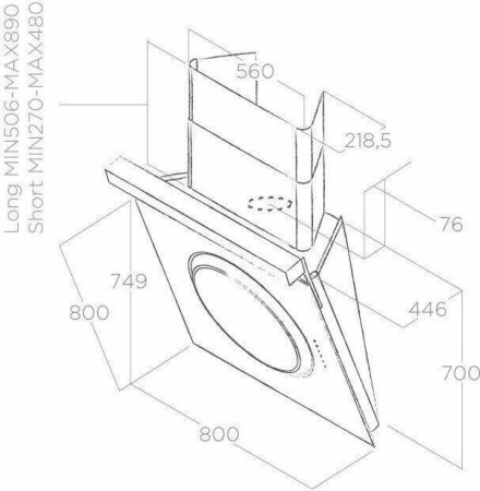 Кухонная вытяжка Elica OM TS WH F/80
