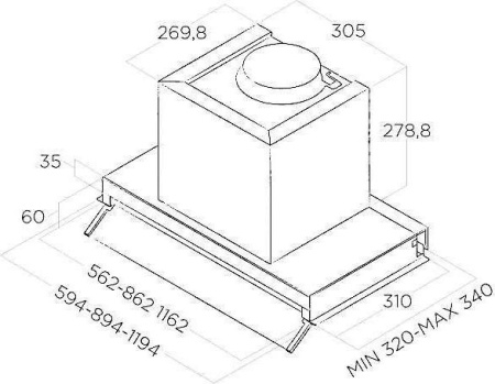 Кухонная вытяжка Elica Boxin LX/IX/A/90