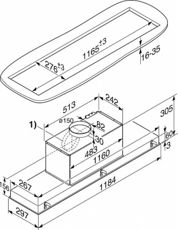 Кухонная вытяжка Miele DA 2628