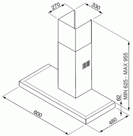 Кухонная вытяжка Smeg KSE61X