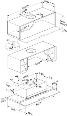 Кухонная вытяжка Miele DA3698