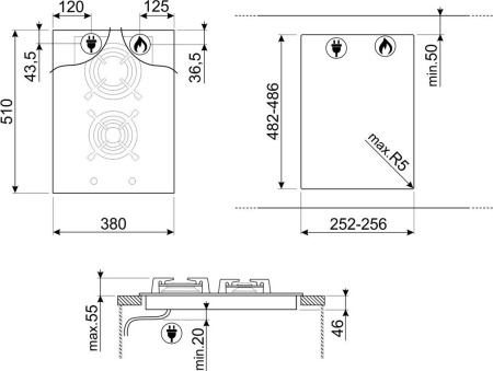 Варочная поверхность Smeg PV632CNX