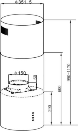 Кухонная вытяжка Homsair ART 1050WL 35