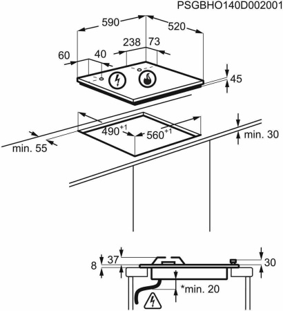 Варочная поверхность Electrolux CGS 6436 BX