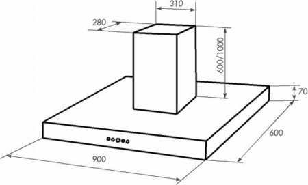 Кухонная вытяжка Zorg Quarta 750 60 M