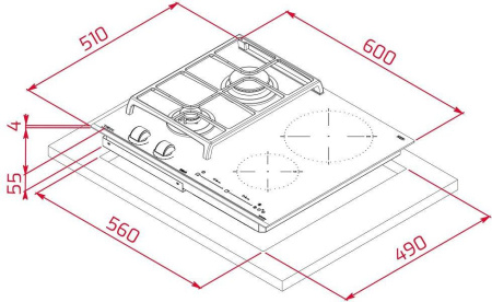 Варочная поверхность Teka JZC 64322 ABN