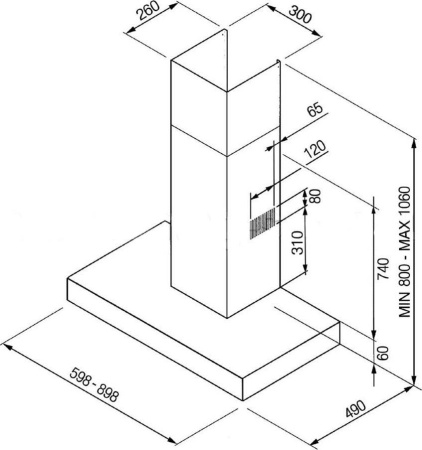 Кухонная вытяжка Smeg KSE91X