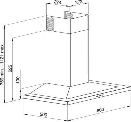 Кухонная вытяжка De Dietrich DHD 516 XE1