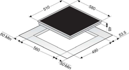 Варочная поверхность Zigmund & Shtain CNS 95.6 DX
