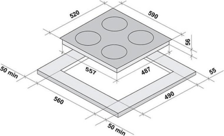 Варочная поверхность Fornelli PIA 60 MERIDIANA