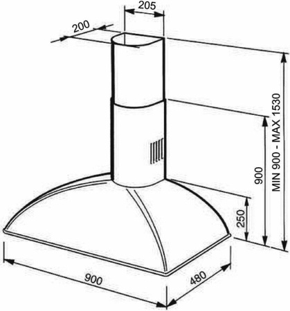 Кухонная вытяжка Smeg KS89PE