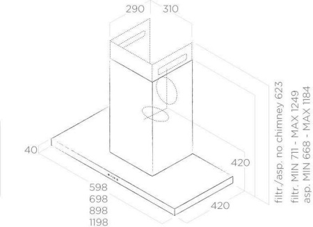 Кухонная вытяжка Elica Thin IX/A/90