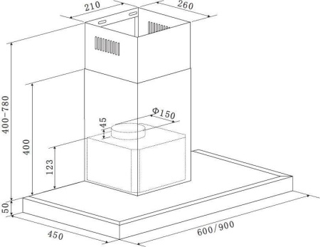 Кухонная вытяжка Zigmund & Shtain K 135.9 W