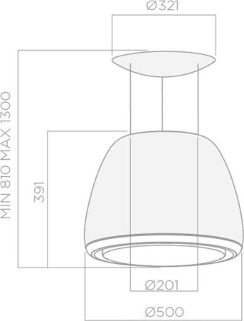 Кухонная вытяжка Elica Edith Rock/F/50