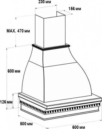Кухонная вытяжка Vialona Cappe Руджери ППУ inca 550 60