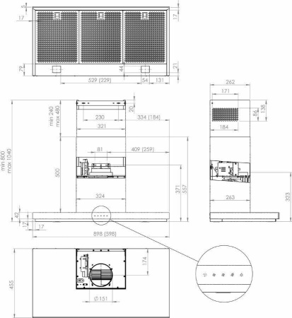 Кухонная вытяжка Gorenje WHT 943E4XBG