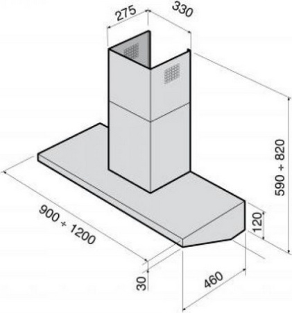 Кухонная вытяжка Galvamet Hobby 90/A/IX