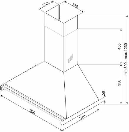 Кухонная вытяжка Smeg KD90HNE