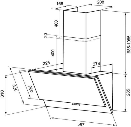 Кухонная вытяжка Krona Olly PB 600